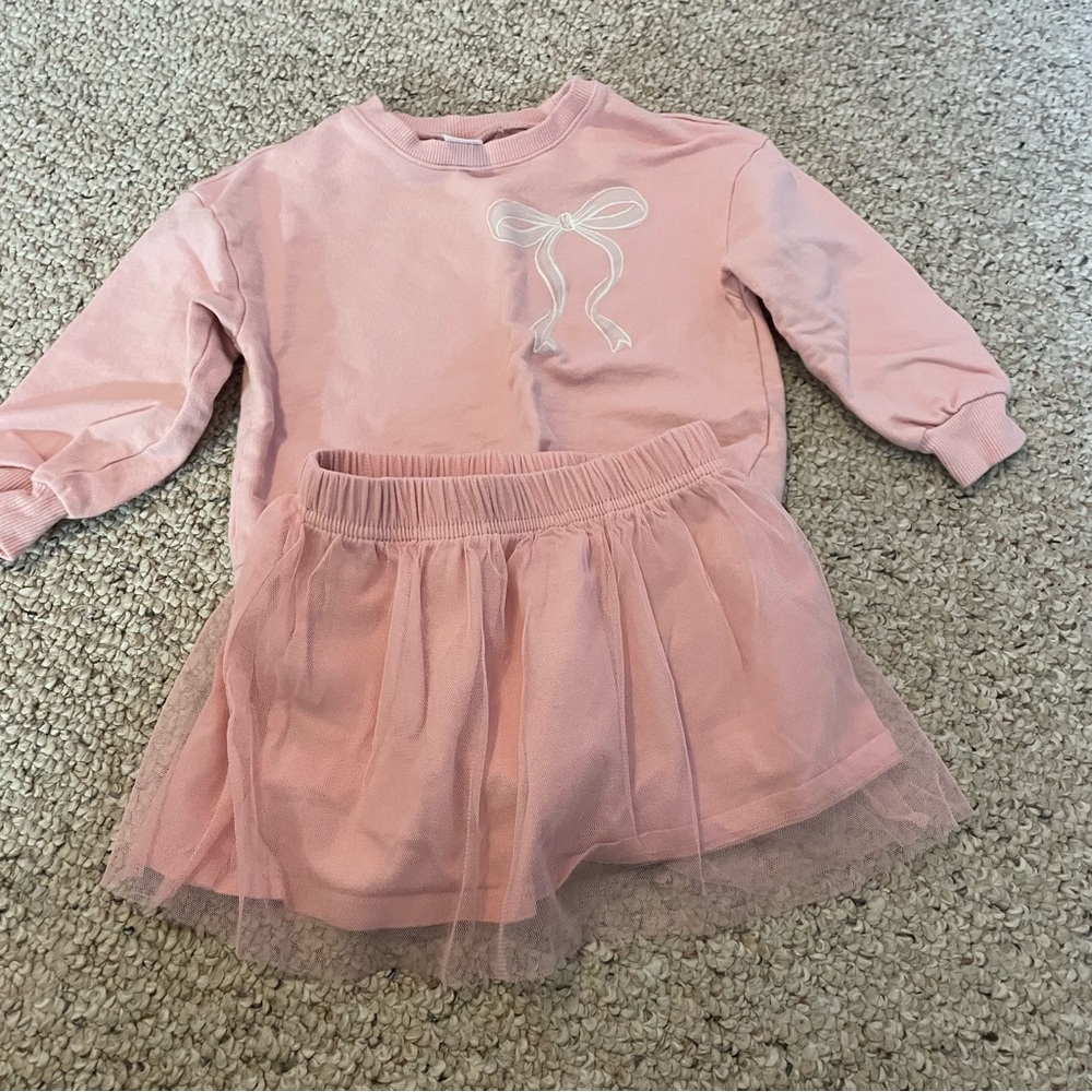Carter's Pink Toddler Sweatshirt and Skort
